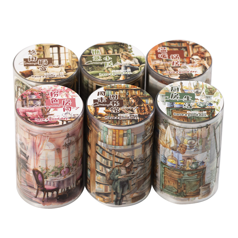 Embellishments For Scrapbooking - 6x200cm 1roll Piece Retro Daily Life