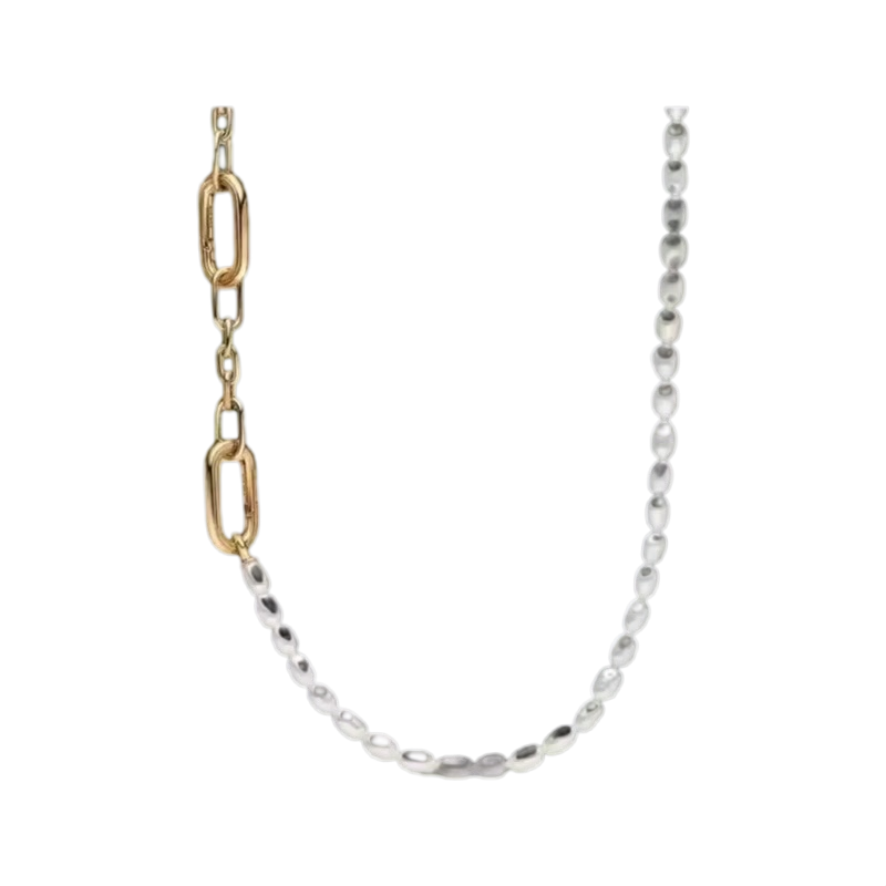New S925 Silver Lock with Pear - Pearl Trim Chain recension och pris