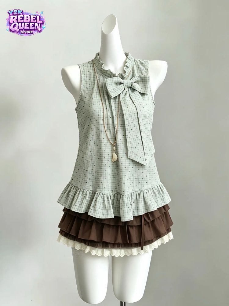 Japanese Vintage Sweeti 2-Piec - Elastic Lace Trim recension och pris